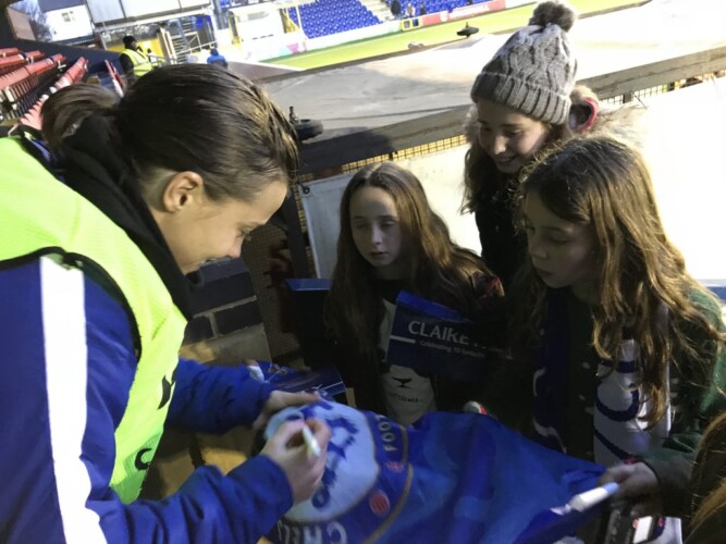 Fran Kirby is loved by the young fans