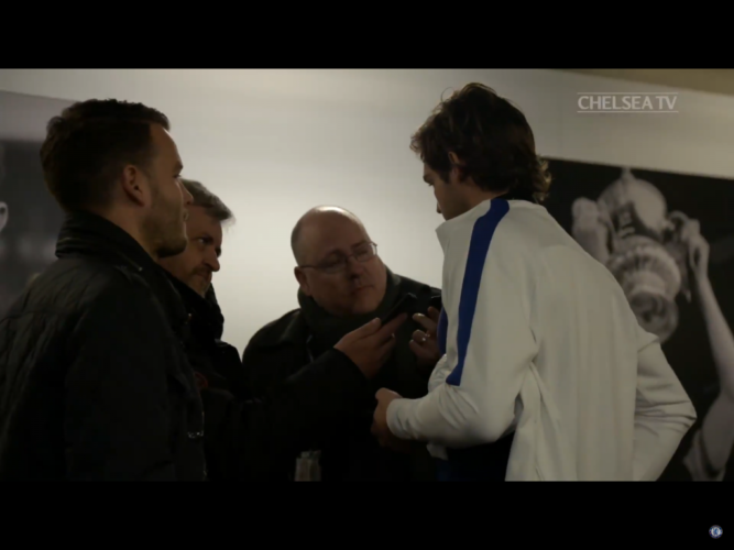 Marcos Alonso talks to journalists after defeat at West Ham
