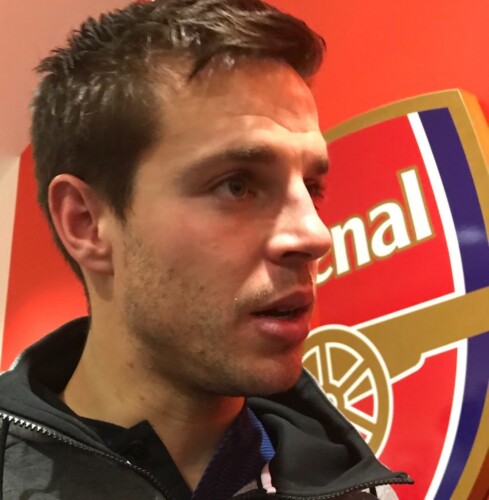 Cesar Azpilicueta speaking after Carabao Cup defeat to Arsenal on January 24. Photo by Paul Lagan