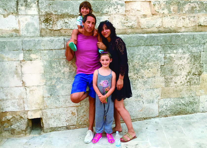 Ryan Chandler with  Daniela and children, Bruno and Ruby