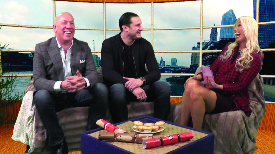 Hayley Palmer on set with Actors Terry Stone and Josh Myers (Rise of the footsoldier 4)