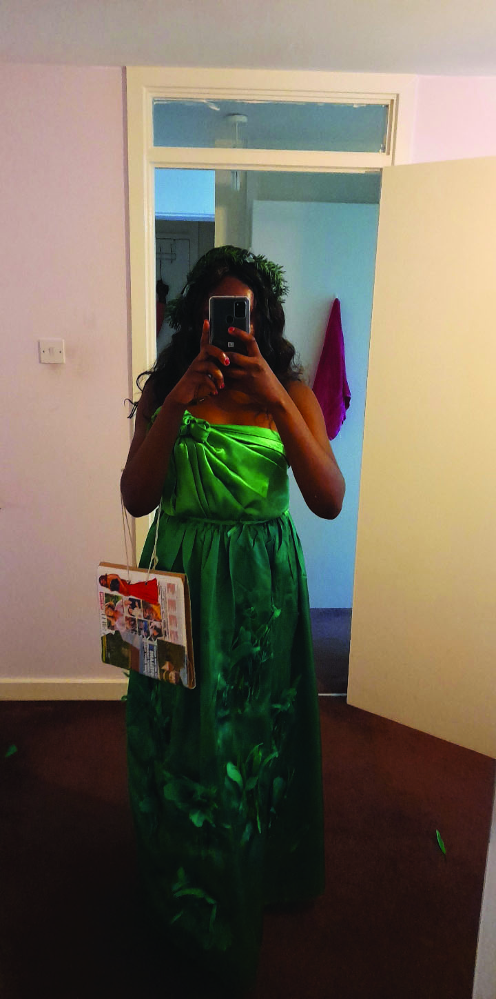Constance Iloghalu in her eco dress