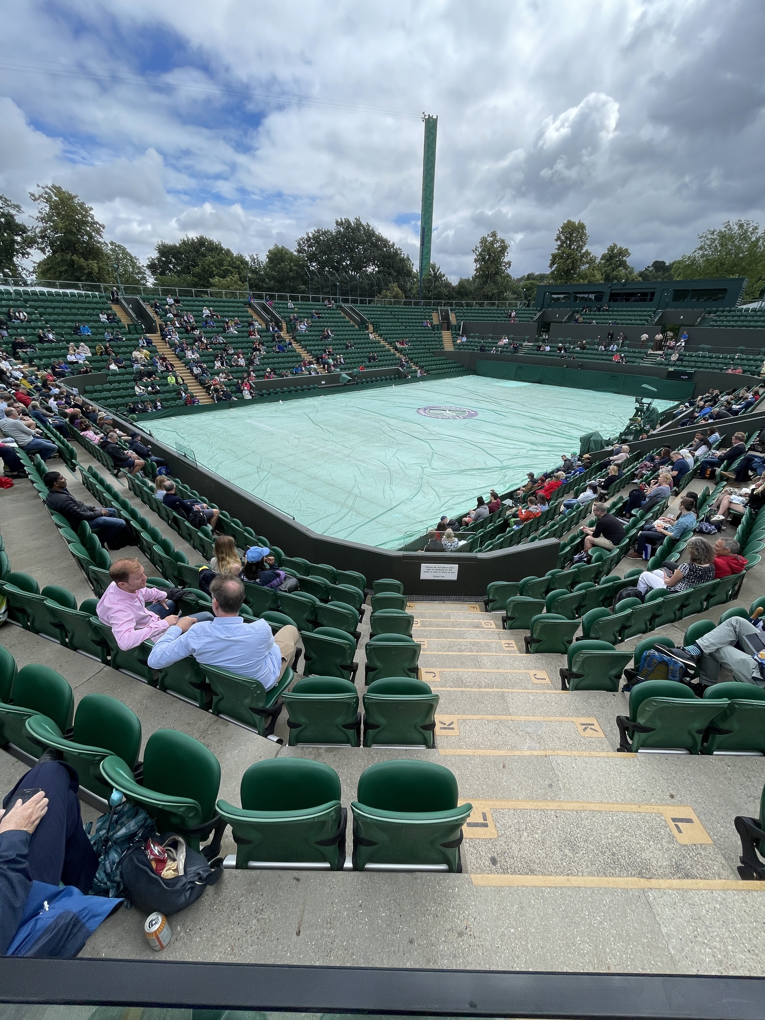 Rain prevented play on the outside courts, it was just one of those days 