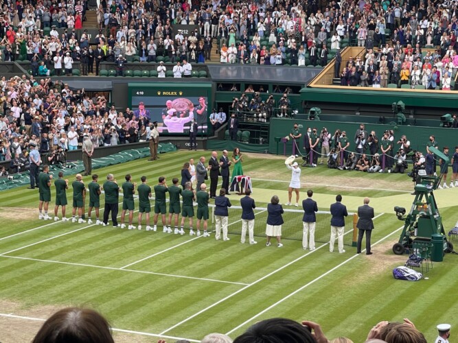 Barty receives the trophy