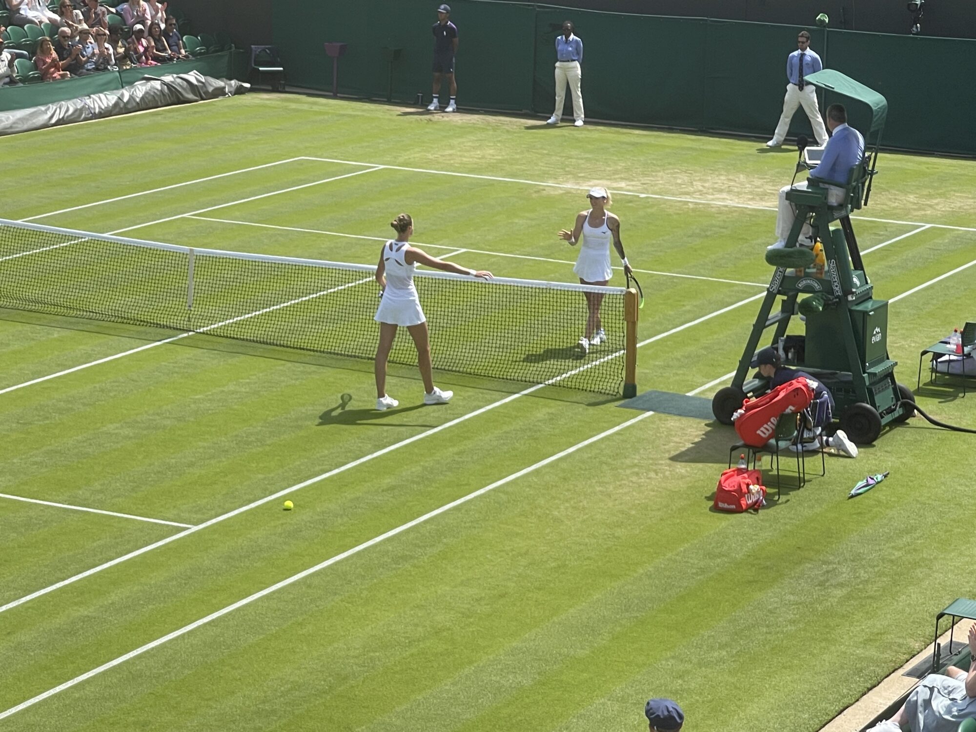 Pliskova v Martincova on Court 2 Photo by Paul Lagan