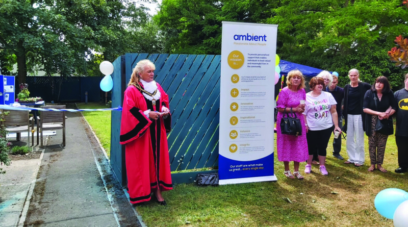Deputy Mayor Cllr Christine Harris and guests at the opening of the garden
