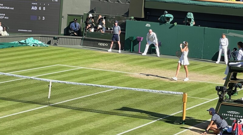 Rybakina defeats Halep to go to Saturday’s women’s singles final Picture: Paul Lagan