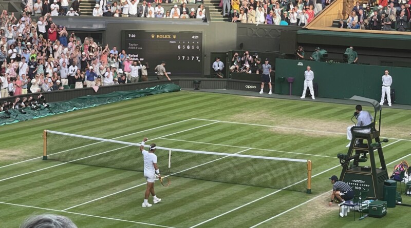Rafa Nadal v Taylor Fritz on Centre Court Picture: Paul Lagan