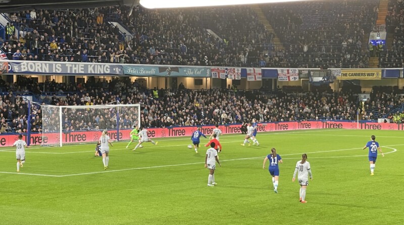 Lauren James scores her second goal for Chelsea in victory over PSG picture: Paul Lagan