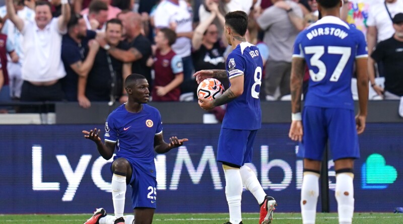 Moises Caicedo gives away a penalty Picture: PA