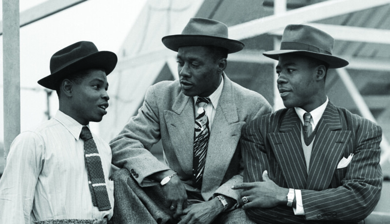 From left, John Hazel, Harold Wilmot and John Richards Picture: Windrush Foundation