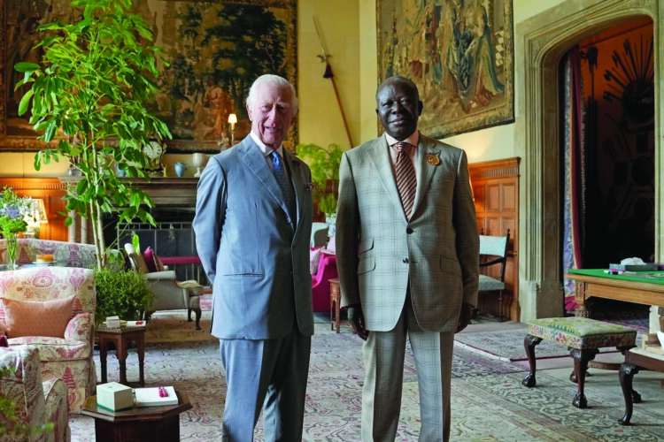 King Charles had a blast as he welcomed his good friend His Majesty Otumfuo Osei Tutu II, King of the Asante, to London Picture: PA