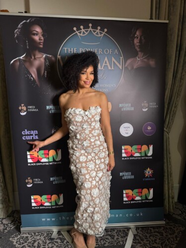 Sarah-Jane Crawford looked glam in a white gown as a sponsor of the awards with her Clean Curls brandPicture: Sarah-Jane Crawford